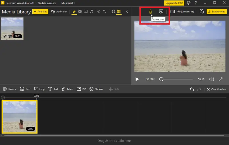 Voiceover button Voiceover button